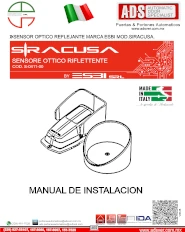 Manual de Instalacion Sensor Optico Reflejante <br>Marca ESBI <br>MOD.SIRACUSA.